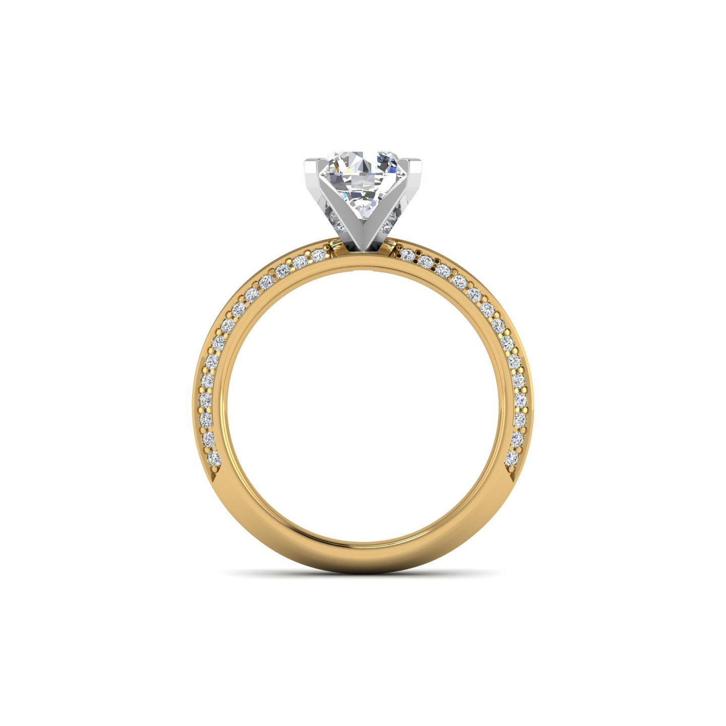 Raya Knife Edge Pave Ring